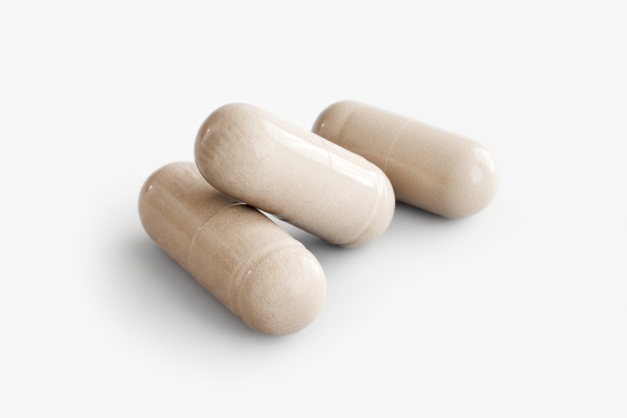 Two beige capsules on a white background with 'suplifull' branding.