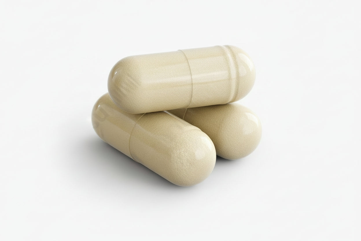Two beige capsules on a white background with 'suplifull' branding.